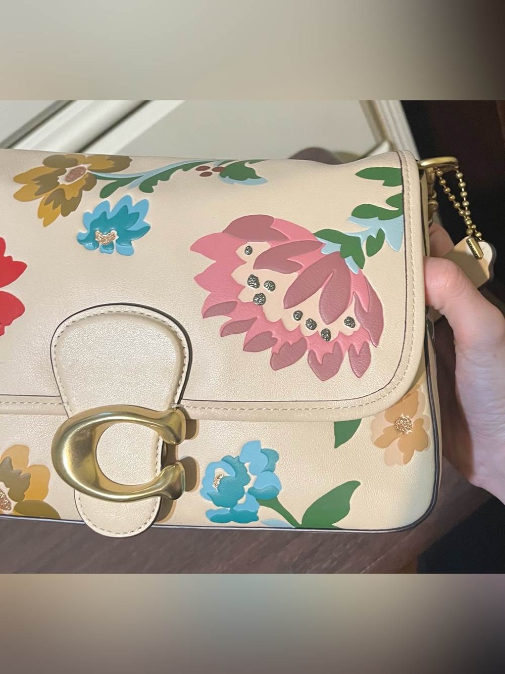 RARE Coach Soft Floral Tabby In Ivory! - Picture 8 of 13